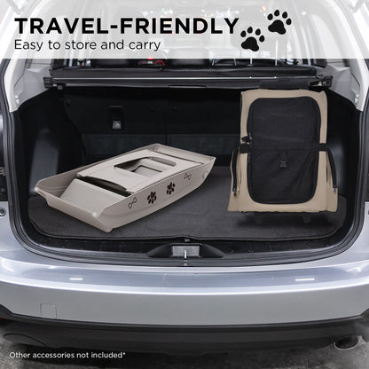 Furtastic 50cm Foldable Pet Stairs with Non-Slip Mat for Small Dogs & Cats