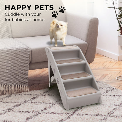 Furtastic 50cm Foldable Pet Stairs with Non-Slip Mat for Small Dogs & Cats