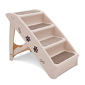 Furtastic Pet Stairs - 50cm Foldable Dog Ladder with Non-Slip Mat, White - SuperSaverAU - view 1