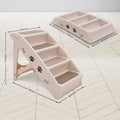 Furtastic Pet Stairs - 50cm Foldable Dog Ladder with Non-Slip Mat, White - SuperSaverAU - view 4