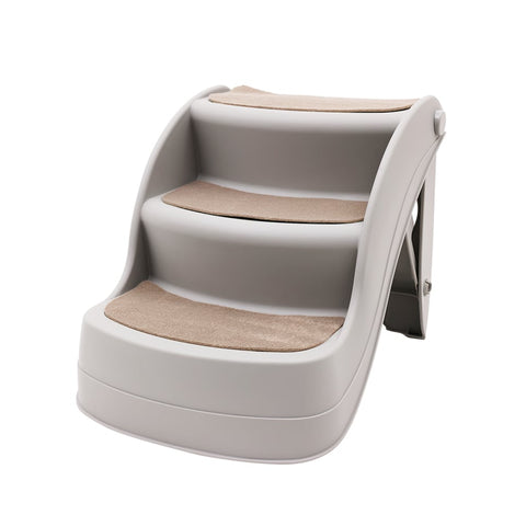 Furtastic Foldable Pet Stairs - 46x35x38cm, Non-Slip, Compact Design, Grey - SuperSaverAU - view 1