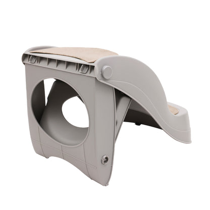 Furtastic Foldable Pet Stairs - 46x35x38cm, Non-Slip, Compact Design, Grey