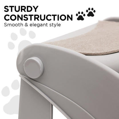 Furtastic Foldable Pet Stairs - 46x35x38cm, Non-Slip, Compact Design, Grey
