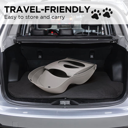 Furtastic Foldable Pet Stairs - 46x35x38cm, Non-Slip, Compact Design, Grey