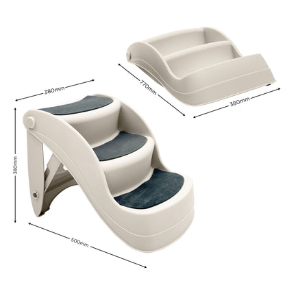 Furtastic Foldable Pet Stairs 38cm - Non-Slip, Compact, Easy to Store