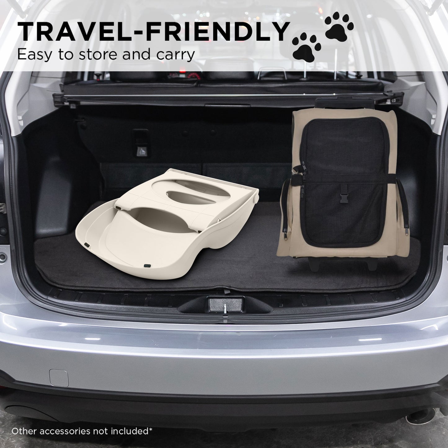 Furtastic Foldable Pet Stairs 38cm - Non-Slip, Compact, Easy to Store