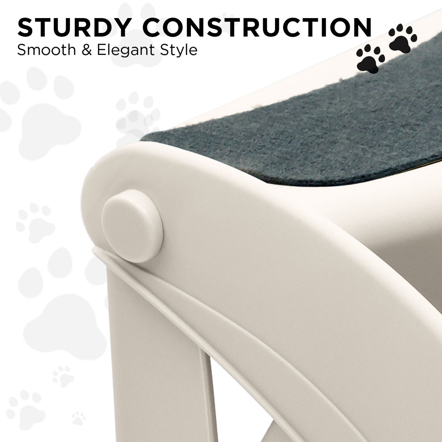 Furtastic Foldable Pet Stairs 38cm - Non-Slip, Compact, Easy to Store