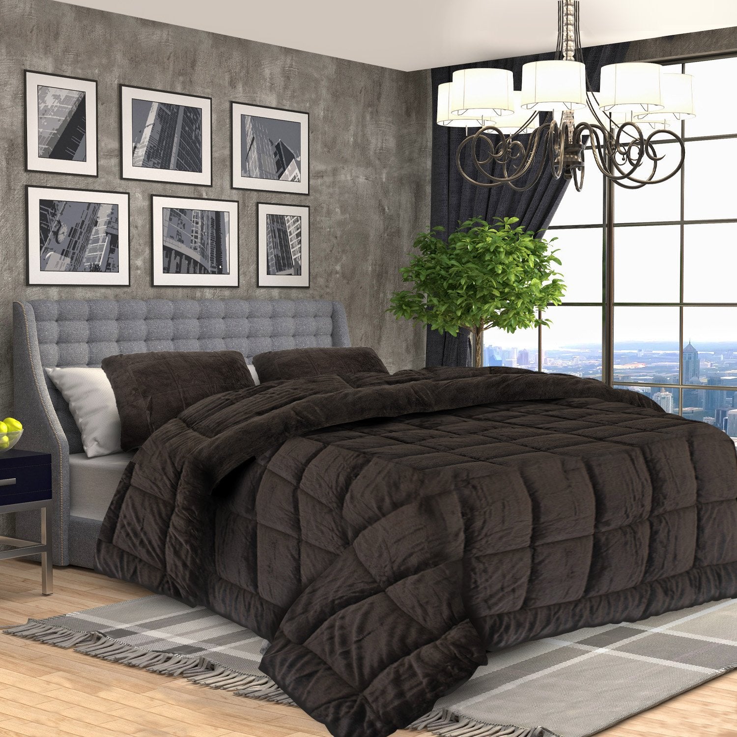 Laura Hill Faux Mink Comforter Quilt 600GSM - Super King, Soft & Durable - SuperSaverAU - view 1