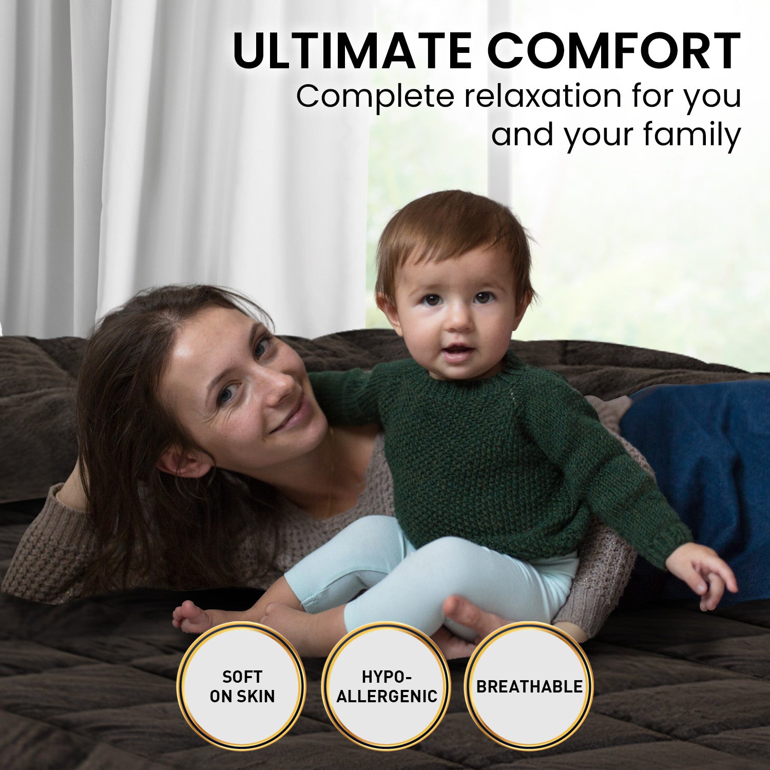 Laura Hill Faux Mink Comforter Quilt 600GSM - Super King, Soft & Durable - SuperSaverAU - view 5