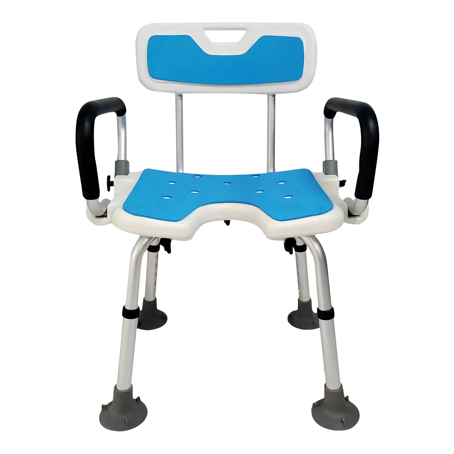 Orthonica Height Adjustable Shower Chair with Armrests - Safe & Secure