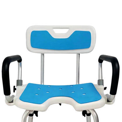 Orthonica Height Adjustable Shower Chair with Armrests - Safe & Secure