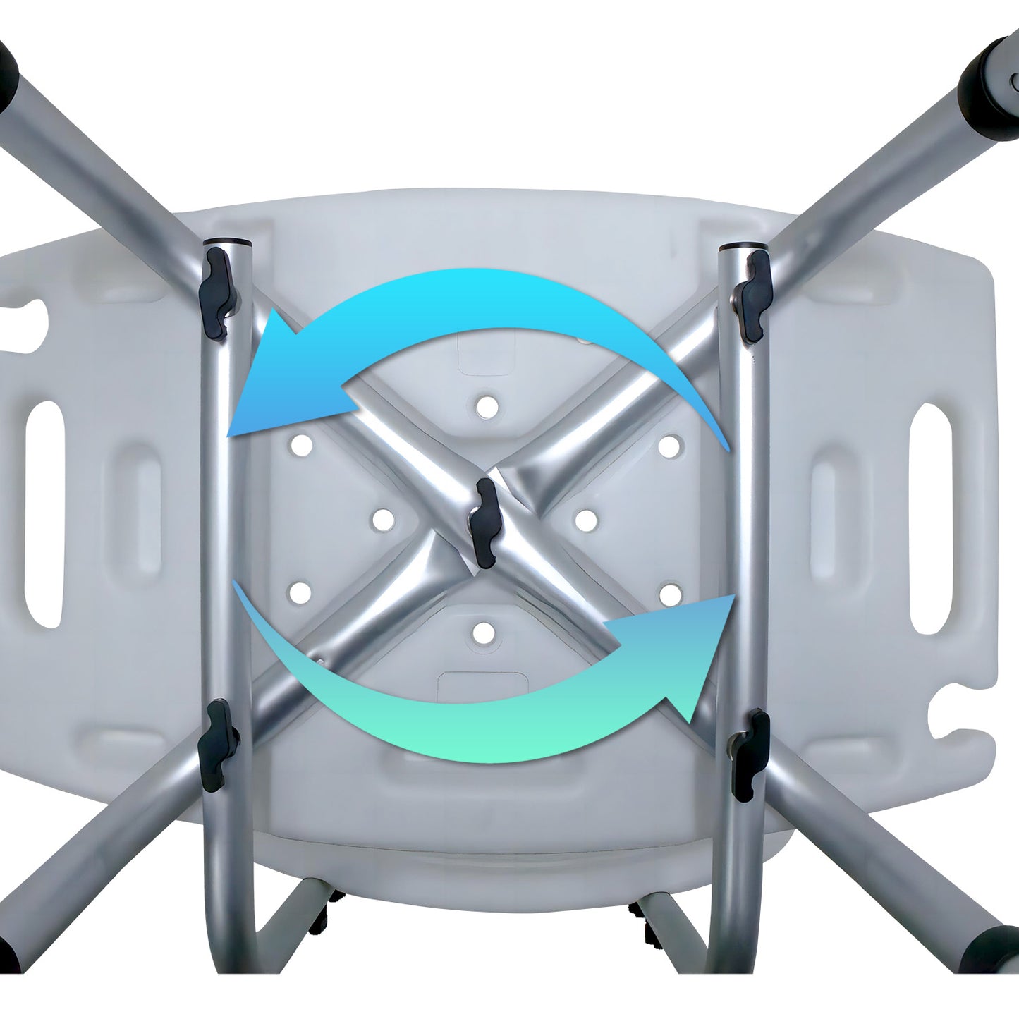 Orthonica Height Adjustable Aluminium Shower Chair - Safe & Comfortable