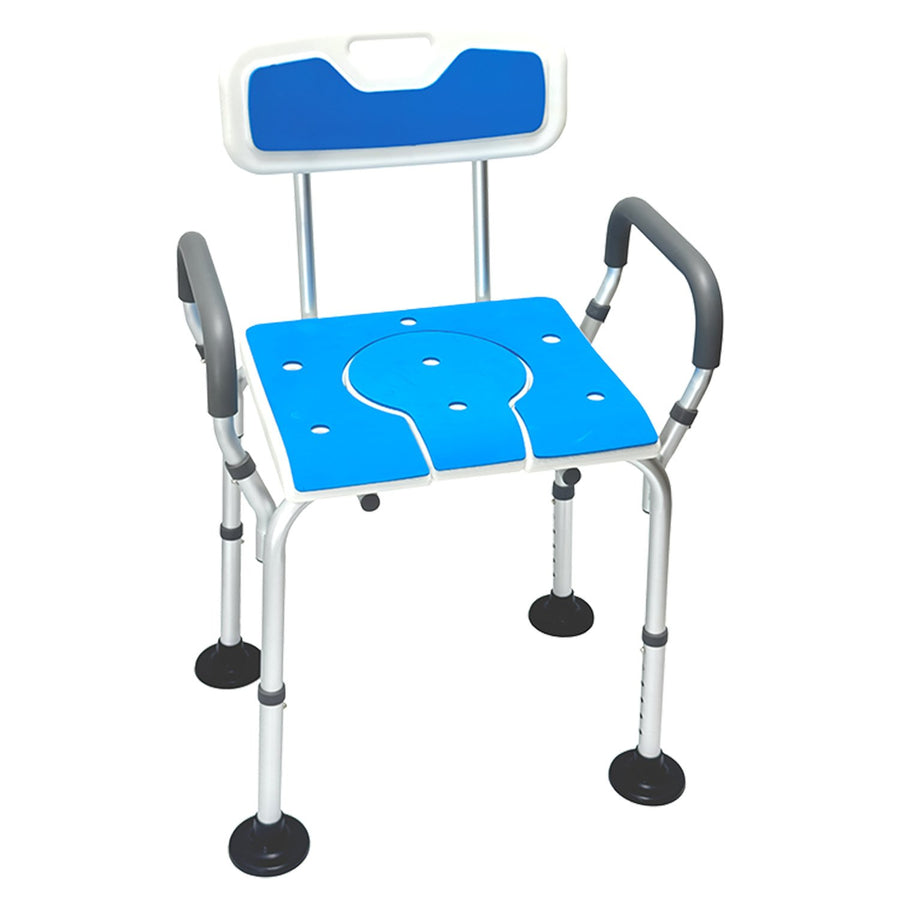 Orthonica Height-Adjustable Aluminium Commode Shower Chair - SuperSaverAU - view 1