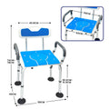 Orthonica Height-Adjustable Aluminium Commode Shower Chair - SuperSaverAU - view 4
