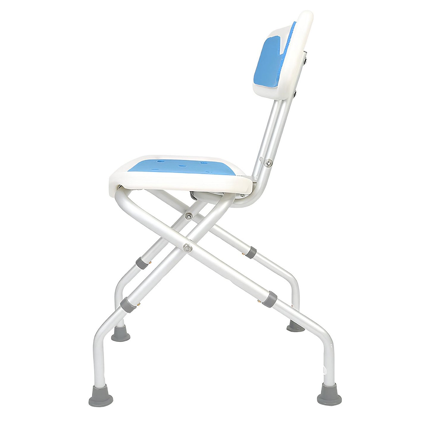 Orthonica Compact Foldable Commode Shower Chair - Adjustable Aluminium Frame