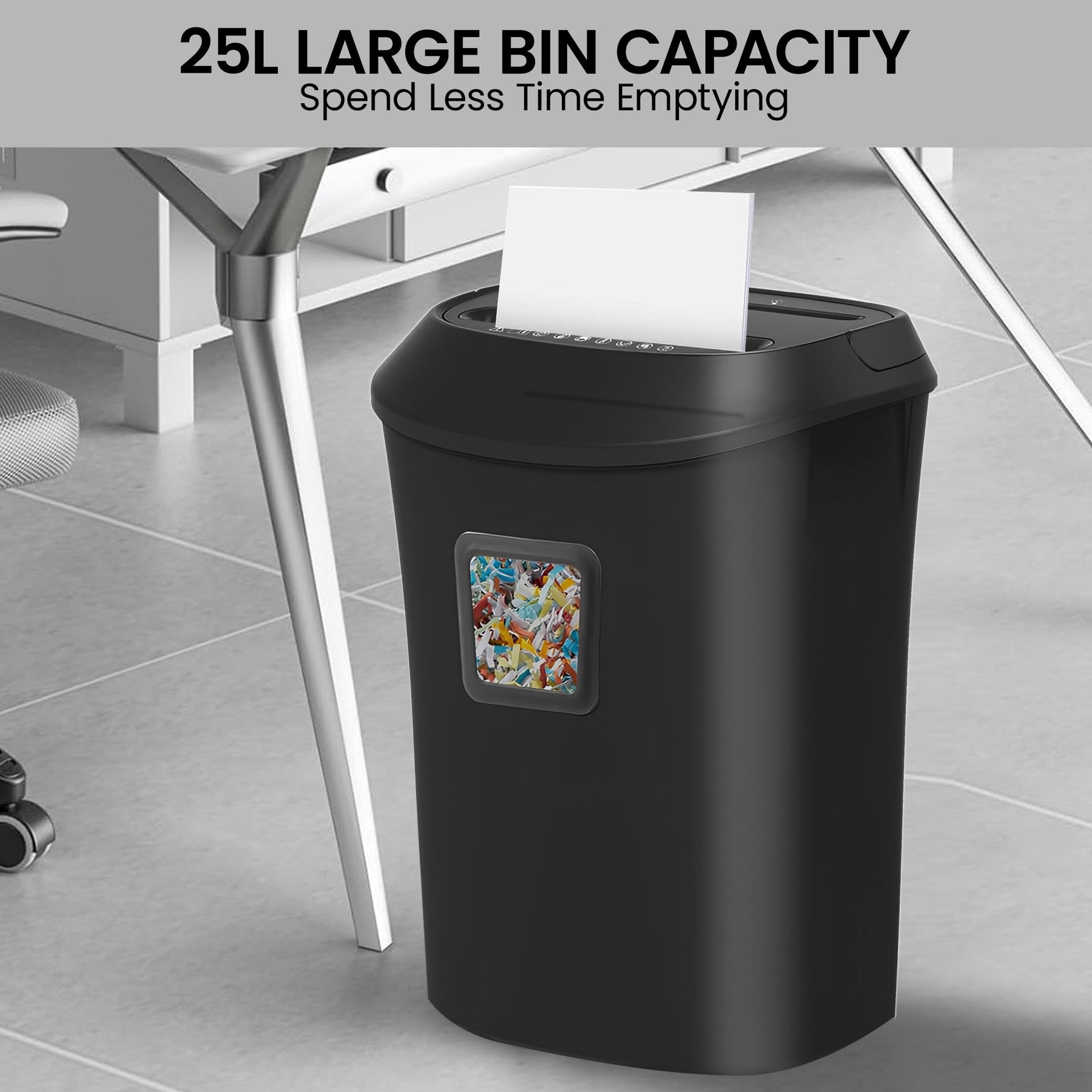 Centurion 12-Sheet Electric Cross-Cut Paper Shredder with 25L Bin - Home Office - SuperSaverAU - view 11