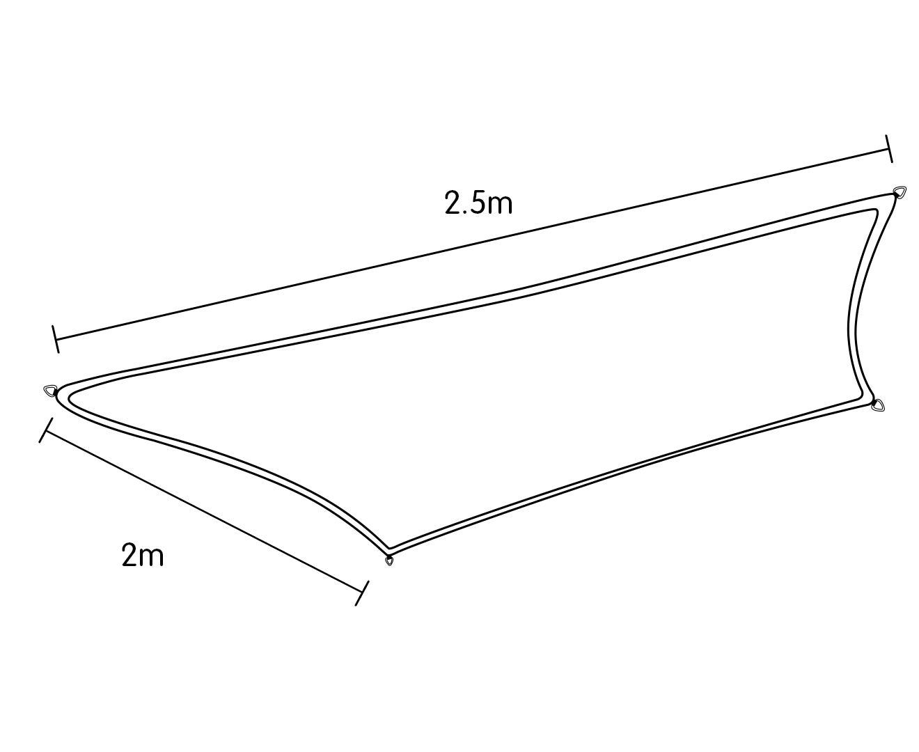 Wallaroo Shade Sail 2 x 2.5m - Desert Sand, UV Block, Breathable Fabric - SuperSaverAU - view 4