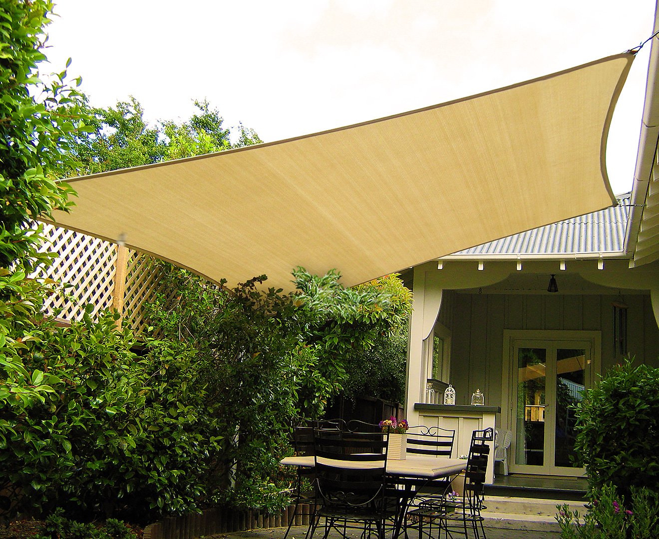 Wallaroo Shade Sail 7m x 5m - Sand, UV Block, Breathable Fabric, Easy Install - SuperSaverAU - view 3
