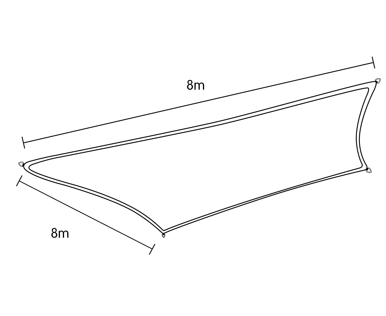 Wallaroo Shade Sail 8m x 8m - Desert Sand, UV Block, Breathable Fabric - SuperSaverAU - view 7