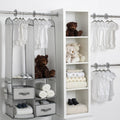 Delta Children 24-Piece Nursery Storage Set - Cool Grey, Includes Hangers & Organizer - SuperSaverAU - view 1