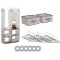 Delta Children 24-Piece Nursery Storage Set - Cool Grey, Includes Hangers & Organizer - SuperSaverAU - view 2