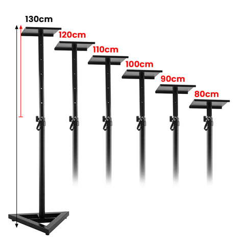 Karrera Adjustable Floor Speaker Stands - Black Pair