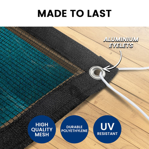 HydroActive Pool Net 5 x 12m - UV Treated, Durable Polyethylene, Aluminium Eyelets - SuperSaverAU - view 2