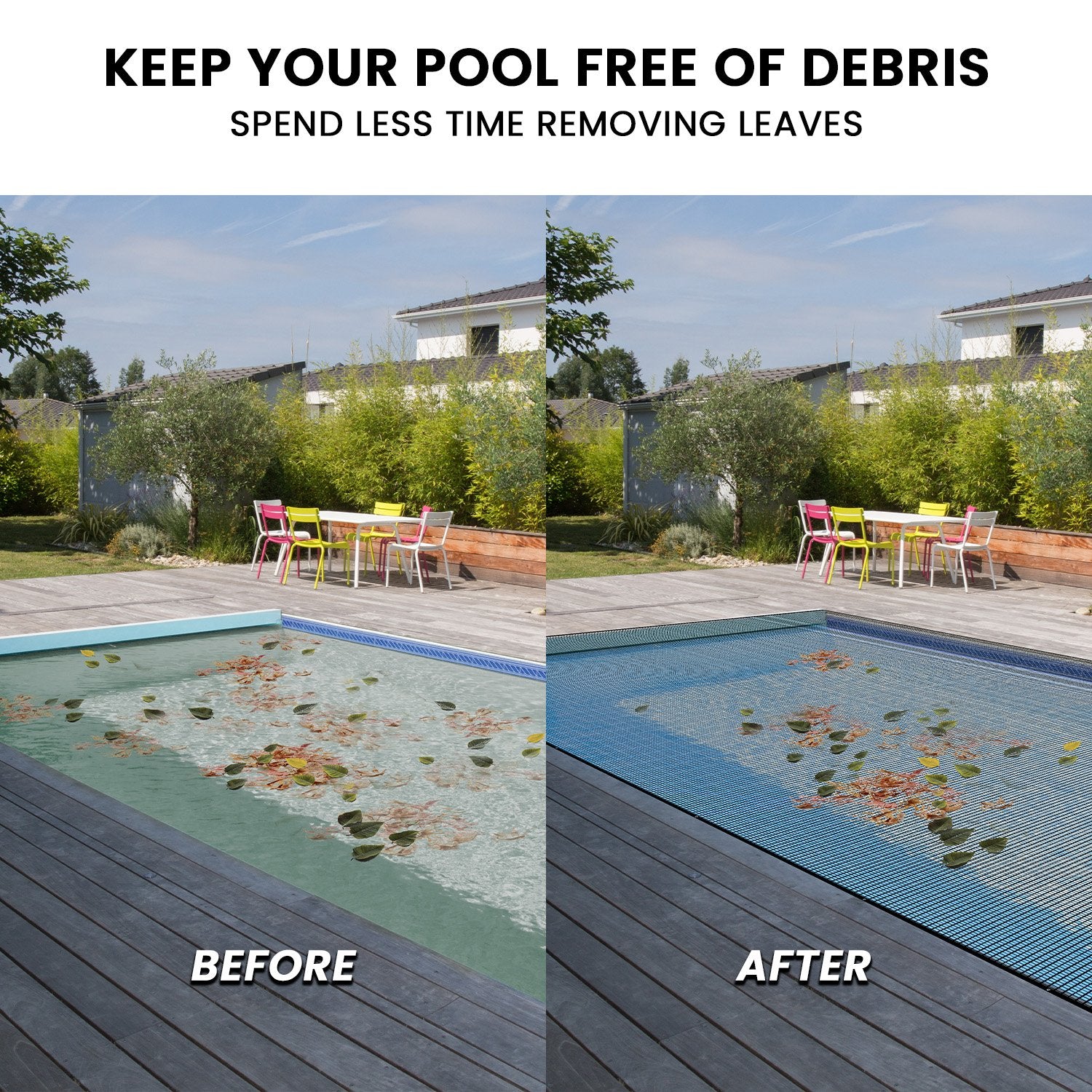 HydroActive UV-Resistant Pool Leaf Net Cover 6 x 11m with Aluminium Eyelets - SuperSaverAU - view 2