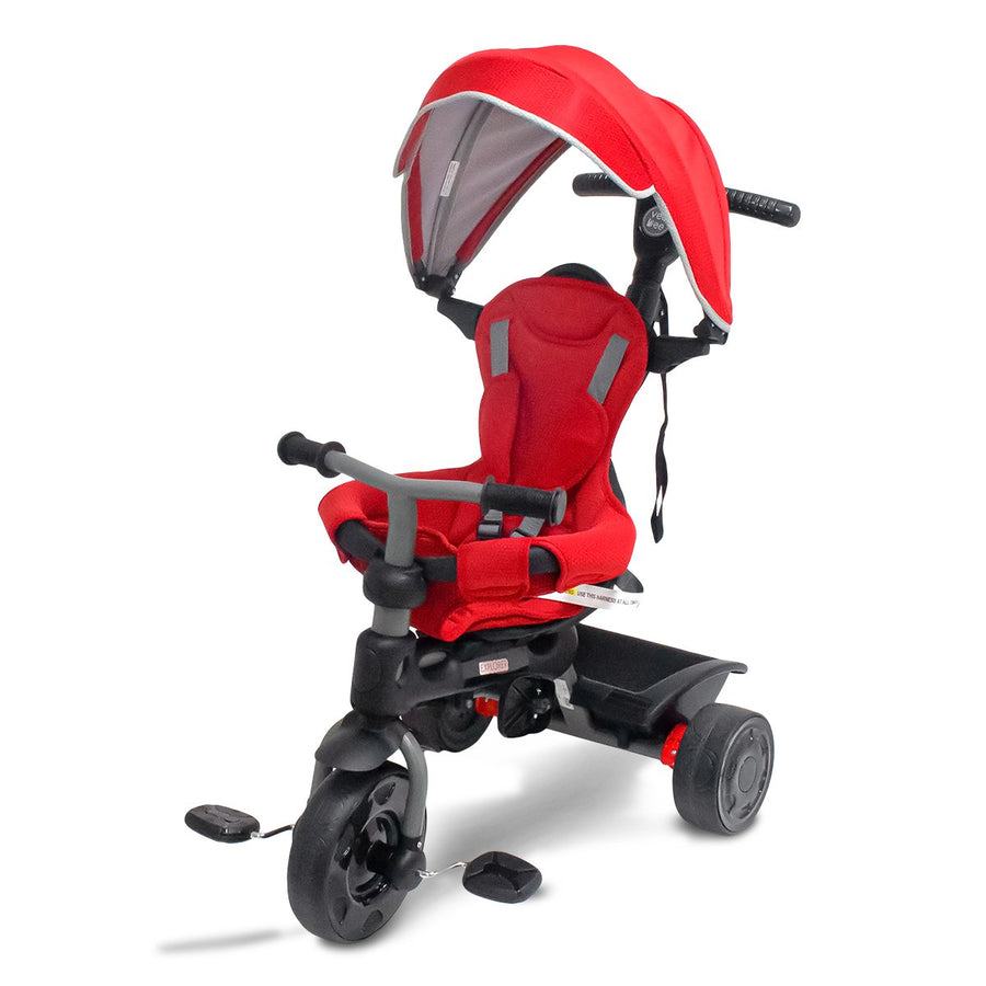Veebee Explorer 3-Stage Kids Trike with Canopy, Safety Features, Red - SuperSaverAU - view 1