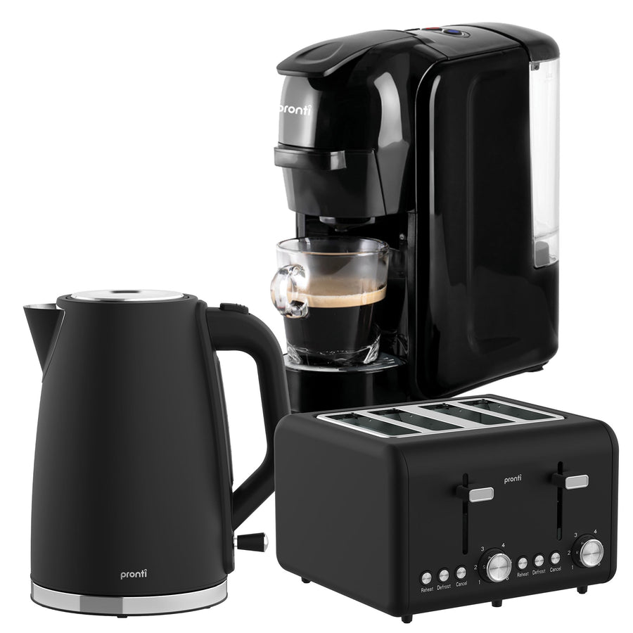 Pronti Breakfast Set with HomeMaid Coffee Machine, Toaster & Kettle