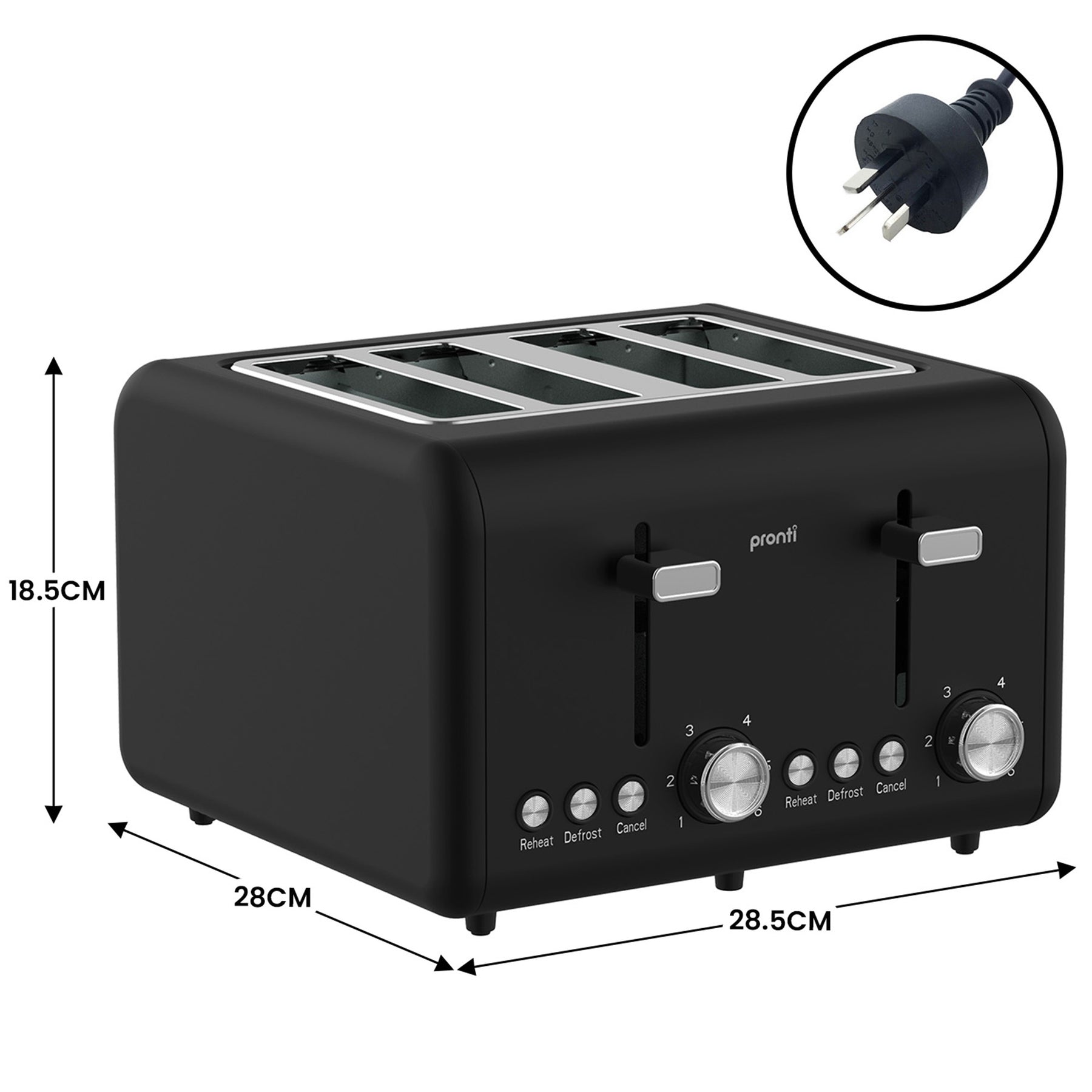 Pronti Breakfast Set with CM 850D Coffee Machine, Toaster & Kettle