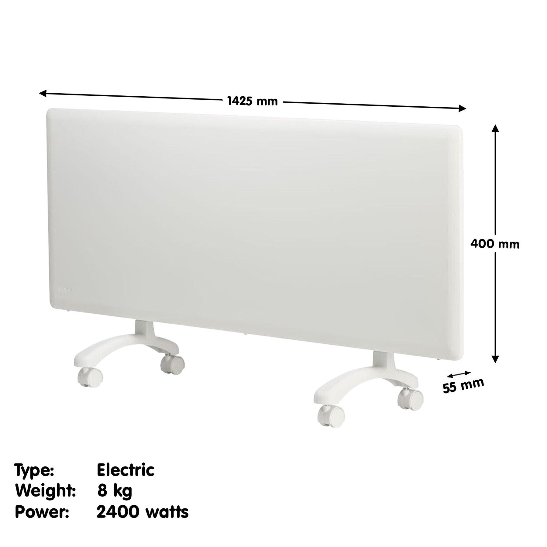 Nobo 2400W T2-NTL4R24 Slimline Wi-Fi Electric Panel Heater - Refurbished - SuperSaverAU - view 4