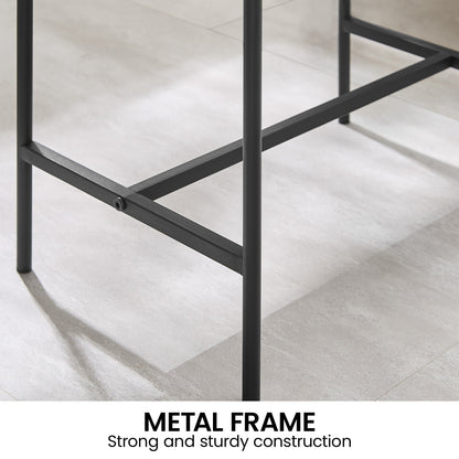 Sarantino Cecil Black Slender Fluted Bedside Table