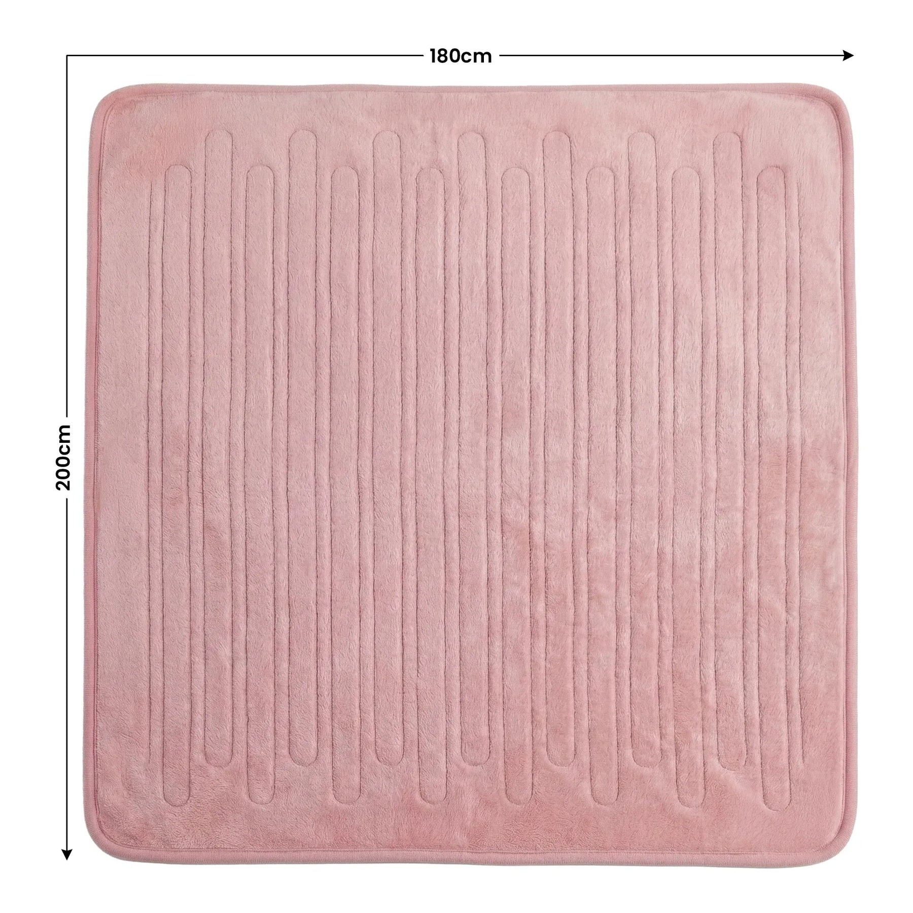 Laura Hill XL Electric Heated Blanket Throw – Pink 200 x 180cm, 10 Heat Settings