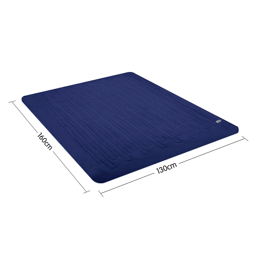 Laura Hill Electric Blanket 160x130 cm Coral Fleece, 9 Temperature Settings, Timer - SuperSaverAU - view 1
