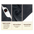 Laura Hill Electric Blanket 160x130 cm Coral Fleece, 9 Temperature Settings, Timer - SuperSaverAU - view 1