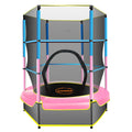 Kahuna 4.5ft Trampoline Round Free Safety Net Spring Pad Cover Mat Outdoor - Blue Pink - SuperSaverAU - view 1