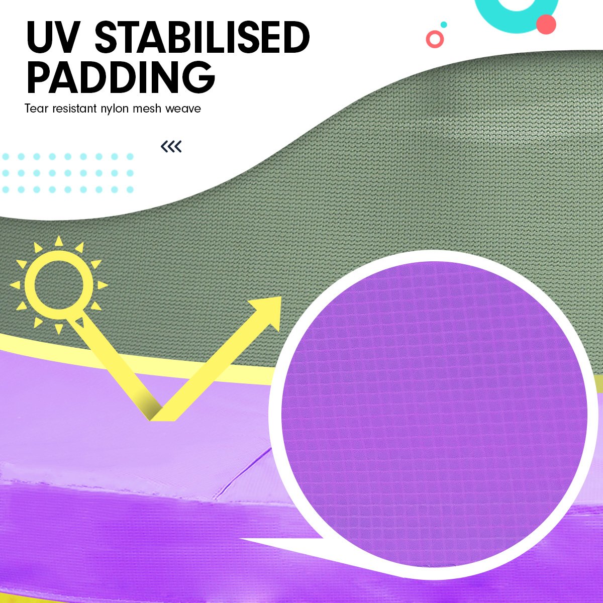 Kahuna 4.5ft Trampoline Round Free Safety Net Spring Pad Cover Mat Outdoor Blue Purple - SuperSaverAU - view 2