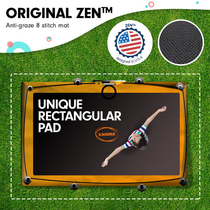 Kahuna 6ft x 9ft Rectangular Outdoor Trampoline with Basketball Set & Safety Net