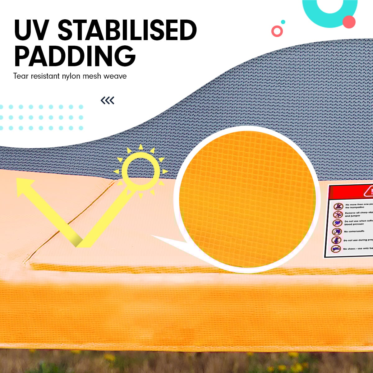 Kahuna 6ft x 9ft Rectangular Outdoor Trampoline with Basketball Set & Safety Net