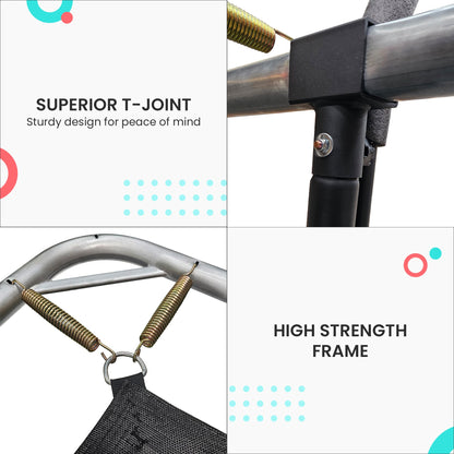 Kahuna 6ft x 9ft Rectangular Outdoor Trampoline with Basketball Set & Safety Net