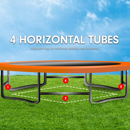 Kahuna 6ft x 9ft Rectangular Outdoor Trampoline with Basketball Set & Safety Net