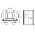 Kahuna 9ft x 6ft Rectangular Trampoline with Safety Net & LED Basketball Set - SuperSaverAU - view 2