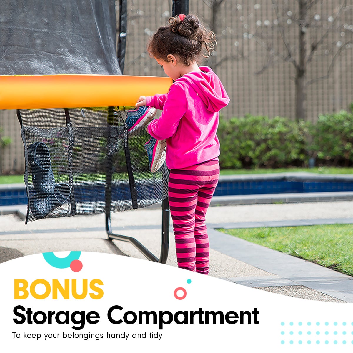 Kahuna 9ft x 6ft Rectangular Trampoline with Safety Net & LED Basketball Set - SuperSaverAU - view 6