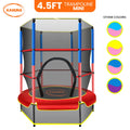 Kahuna 4.5ft Trampoline Round Free Safety Net Spring Pad Cover Mat Outdoor Red - SuperSaverAU - view 2