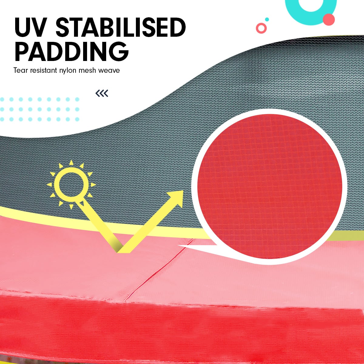 Kahuna 4.5ft Trampoline Round Free Safety Net Spring Pad Cover Mat Outdoor Red - SuperSaverAU - view 4