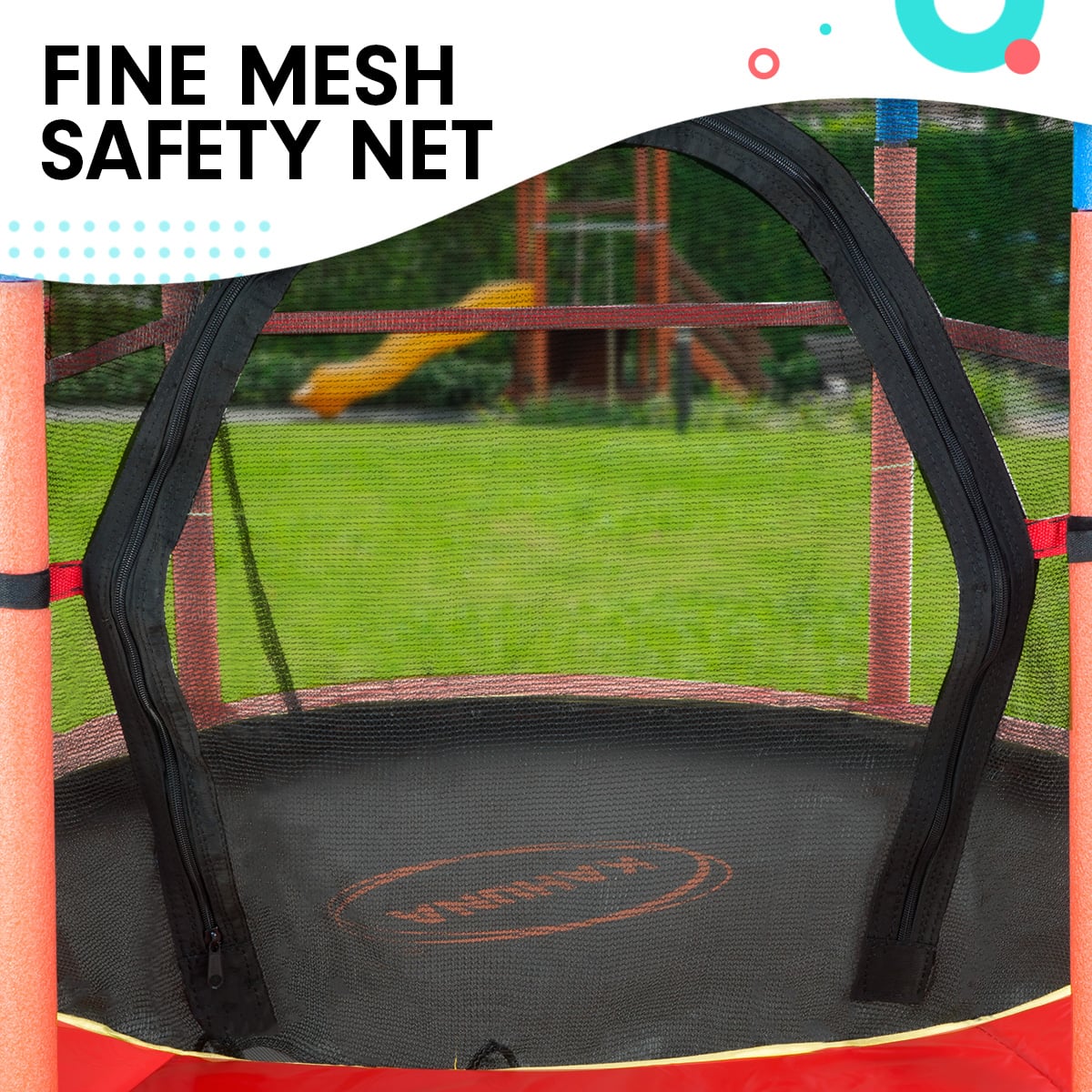 Kahuna 4.5ft Trampoline Round Free Safety Net Spring Pad Cover Mat Outdoor Red - SuperSaverAU - view 6