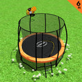 Kahuna 6ft Outdoor Round Trampoline with Safety Enclosure & Basketball Hoop Set - SuperSaverAU - view 2