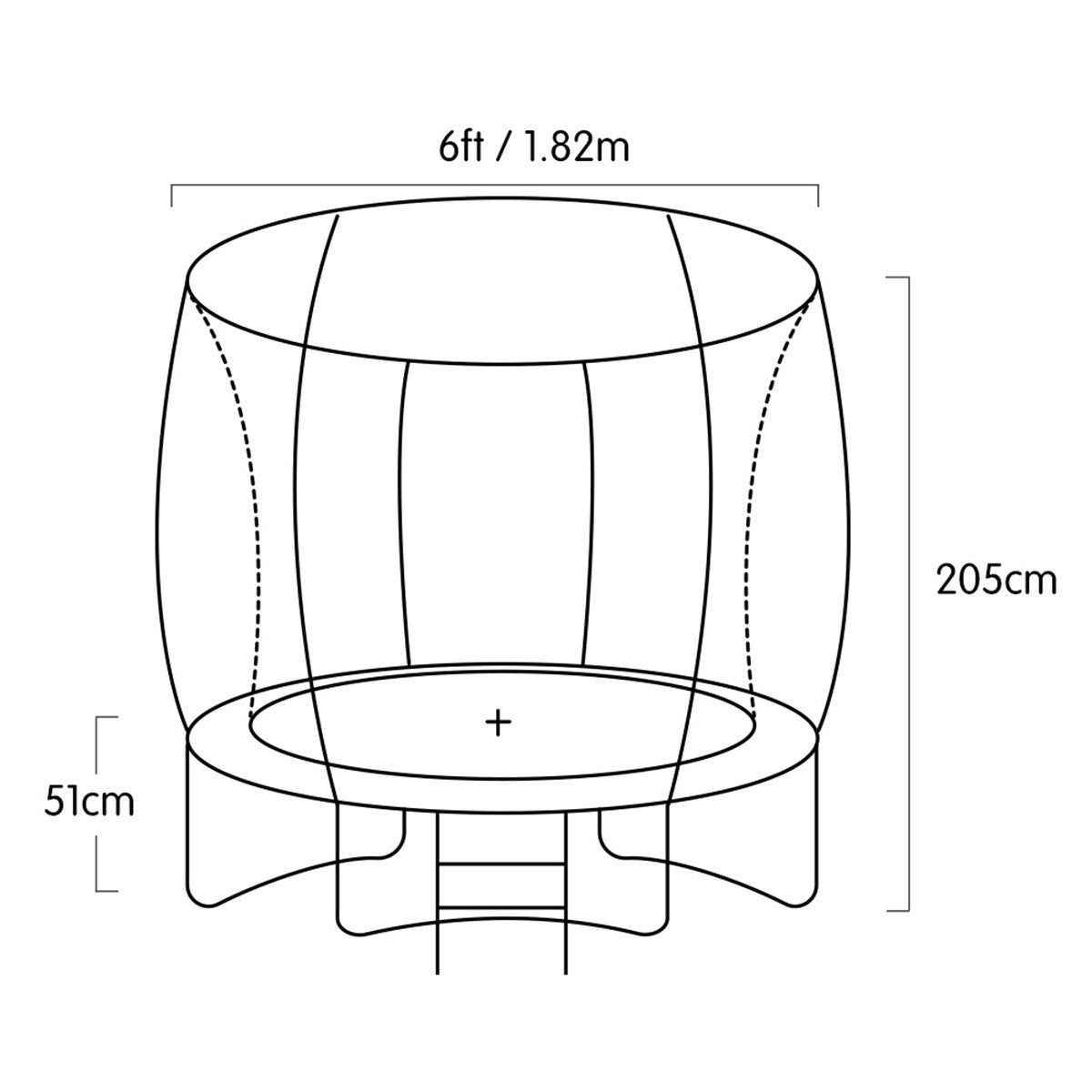 Kahuna 6ft Outdoor Round Trampoline with Safety Enclosure & Basketball Hoop Set - SuperSaverAU - view 5