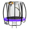 Kahuna 6ft Trampoline with Net, Ladder, Basketball Set & Safety Pad - Purple - SuperSaverAU - view 1